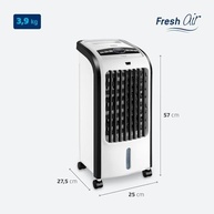 Climatizador Mondial Flash Air CL-03 80W 110V 4-em-1 Resfria Umidifica Filtra Ventilação Oscilação Timer - imagem 3