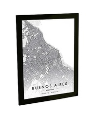 Quadro Decorativo A4 Buenos Aires - Mapa Vintage para Decoração e Viagens - imagem 2