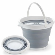 Balde de Silicone Dobrável 5L com Alça - Flexível, Retrátil e Ideal para Casa e Lazer - imagem 1