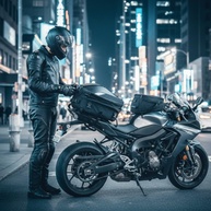 Bau Bauleto Alforge Traseiro Universal 37L Preto Moto - Impermeável + Refletivo - imagem 1