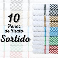 Kit 10 Panos de Prato Atoalhados 100% Algodão - Absorção Máxima e Secagem Rápida 45x70cm - imagem 5