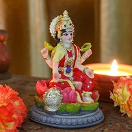 Estátua da Deusa Lakshmi 9cm - Estatueta Hindu para Decoração de Templo, Escritório e Altar - imagem 5