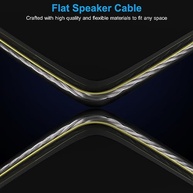 Mygatti: Cabos de Alto-Falante 16/2 Planos com Plug Banana Dourado 3m - Som Imersivo e Instalação Discreta - imagem 5