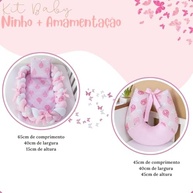 Almofada de Amamentação com Ninho Redutor Rosa - Conforto e Segurança para Bebês - imagem 3