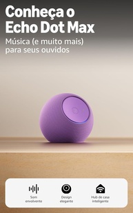 Amazon Echo Dot Max Roxa: Som Imersivo, Alexa e Casa Inteligente na Sua Sala - imagem 1