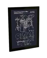 Quadro Decorativo Bateria - Poster Musical para Decoração de Ambientes - imagem 2