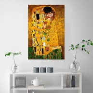 Quadro O Beijo de Gustav Klimt - Arte Moderna em Canvas para Decoração de Ambientes - imagem 2