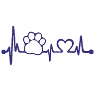 Adesivo Coração Pet Cachorro Gato - Decore seu Carro e Moto com Amor (Branco) - imagem 2