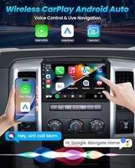 Central Multimídia Android 10" para Dodge Ram 1500 (2009-2012) - 8 Core, 32GB, CarPlay/Android Auto Sem Fio e Câmera de Ré - imagem 3