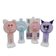 Mini Ventilador Portátil USB Recarregável, 17cm, Design Animado, Base de Mesa, 3-7W, Bateria com 4-5 Horas de Duração (Rosa (Orelha de Gato)) - imagem 2
