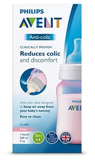 Mamadeira Anti-cólica Rosa 260ml Philips Avent - Alívio Natural para Cólicas - imagem 3