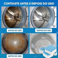 Kit 10 Pastilhas Limpa Máquinas de Lavar Efervescentes Antibacterianas - Limpeza Profunda para Todos os Modelos - imagem 2