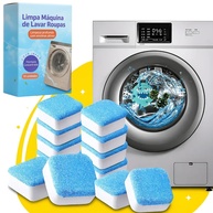 Kit 10 Pastilhas Limpa Máquinas de Lavar Roupas - Efervescentes e Antibacterianas - imagem 1