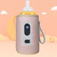 Aquecedor de Mamadeira Portátil com Temperatura Ajustável - Rosa - imagem 3