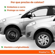 Kit 4 Calotas Palio Fire Aro 13 Prata Cubo Baixo Grid - Renove o Visual! - imagem 3