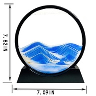 SANDCLE Moving Sand Art 3D Azul - Decoração Relaxante com Areia em Movimento para Mesa - imagem 4