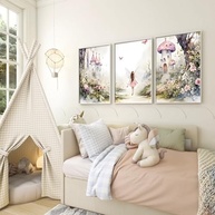 Arte de Parede de Jardim de Fadas - 3 Pinturas Encantadas para Decoração Mágica - imagem 3