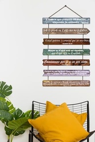 Arte de Parede com Versículos Bíblicos em Madeira Rústica - Inspire-se com Frases Motivacionais para Casa e Escritório - imagem 5