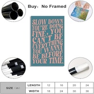 Pôster Decorativo Slow Down You're Doing Fine - Arte de Parede Minimalista com Mensagem Positiva para Quarto e Escritório - imagem 4