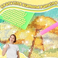 Kit Pintura de Diamante Cruz Arte Vitral 30x40cm - Artesanato Relaxante com Strass Completo - imagem 5