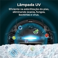Robô Aspirador Ropo Glass 4 Preto – 4 em 1 com Mapeamento a Laser, Lâmpada UV e Limpeza Inteligente - imagem 4