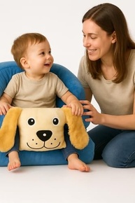 Assento Infantil em Formato de Elefante Cinza - Apoio Confortável e Seguro para Bebês (3 a 6 Meses) - imagem 3