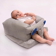 Assento de Bebê Confortável com Apoio - Segurança e Conforto para Bebês de 3 a 6 Meses (Cinza com Azul) - imagem 3