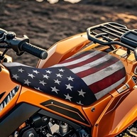 Capa de Assento Quadriciclo SEANATIVE: Proteção Universal Estilosa com Bandeira Americana - imagem 5
