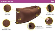 Sofá Inflável Portátil Hug One Bordô Açaí - Nylon Ripstop, Até 200kg - imagem 5