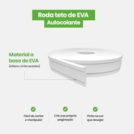 Moldura de Teto Autocolante EVA: Sofisticação e Praticidade para sua Decoração (Rolo 10m) - imagem 5