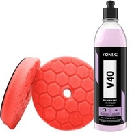 Kit Polimento Automotivo V40 500ml Vonixx + Boina de Espuma Colmeia 5" LeadMax - Brilho Profissional para Seu Carro - imagem 1