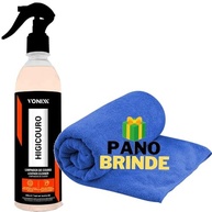 Kit Higicouro Vonixx 500ml + Toalha Microfibra Karbox: Limpeza e Proteção para Couro Automotivo - imagem 2