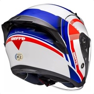 Capacete Moto Aberto Bieffe B-pace Wave Branco e Azul c/ Óculos Solar Interno - imagem 4