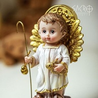Imagem de São Rafael Arcanjo Baby em Resina 12cm - Decoração Sagrada Importada - imagem 4