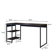 Escrivaninha com Estante Baixa 1,50m - Design Moderno e Funcionalidade Completa - imagem 4