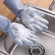 Luvas de Silicone Multifuncionais – Cozinha, Louças, Banheiro, Pet e gatos e Lavagem de Carros e Motos (Cores Variadas) - imagem 1