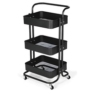 Carrinho Organizador em Aço com 3 Prateleiras - Ideal para Cozinha, Banheiro e Escritório | Alira Home - imagem 2