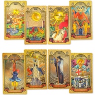 KIINO Tarot Cards 78 Luxo com Folha Dourada – Baralho Impermeável em PVC com Guia para Iniciantes e Profissionais - imagem 1