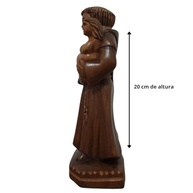 Imagem de Santo Antônio em Madeira 20 cm - Escultura Barroca para Decoração e Fé - imagem 3