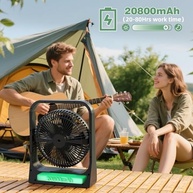 Ventilador Portátil USB 8" com Bateria Recarregável 10400mAh - 28h de Uso | Ideal para Mesa, Escritório, Camping e Ambientes Internos - imagem 3