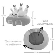 Assento para Bebê Coelhinho - Almofada de Apoio Ergonômica com Design Fofo - imagem 2