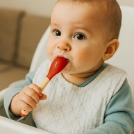 Kit Colher Garfo Silicone Termossensível para Bebês - Segurança e Conforto na Introdução Alimentar (Vermelho) - imagem 3