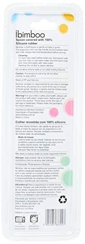 Colher de Silicone Flexível Ibimboo Azul - Segura, Macia e Livre de BPA para Bebês - imagem 3