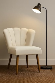 Cadeira Petala Luxuosa em Suede Bege - Conforto e Estilo para Sala e Salão - imagem 5
