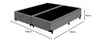 Base Box Casal Bipartido Suede Cinza - Design Moderno com Estrutura Reforçada - imagem 2