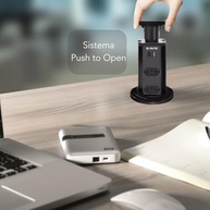 Torre de Tomadas Retrátil Premium: 3 Tomadas + USB-C + USB para Bancada Bivolt (Preto) - imagem 4