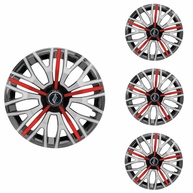 Jogo de Calotas Triton Sport 14" Black Silver Red - Universal Elitte Motors - imagem 1