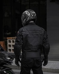 BORLENI Jaqueta de motocicleta Jaqueta de motocicleta, à prova de vento, equipamento de proteção de corpo inteiro, armadura CE para todas as estações - imagem 3