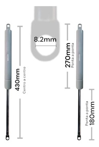 Amortecedor Pistão a Gás 80kgf para Cama Box Padrão e Queen - Nakata - imagem 2