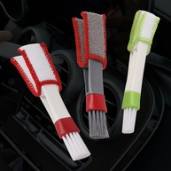 Escova de Limpeza Dupla Face para Interior de Carro e Teclado - Cinza e Branco - imagem 2